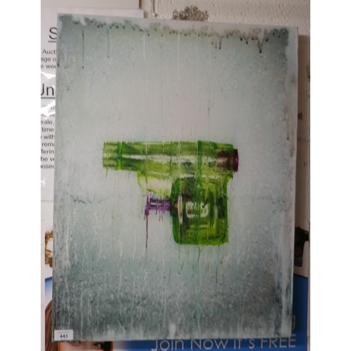 443 - Original graffiti wall art - Water pistol