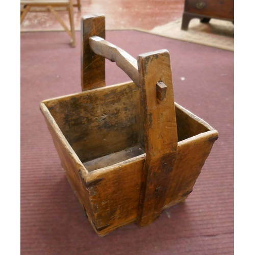 457 - Rustic wooden pail