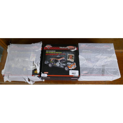 462 - 3 Corgi L/E Motorsport diecast cars in original boxes