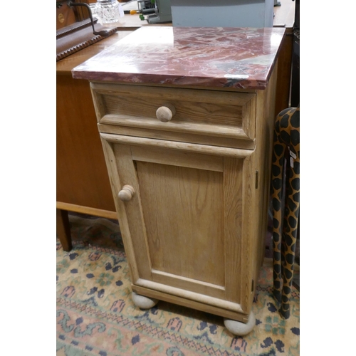 481 - Marble topped pot cupboard