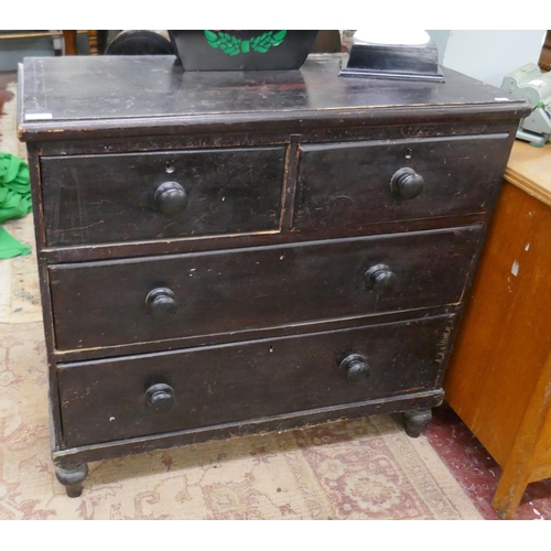 486 - Pine chest of 2 over 2 drawers - Approx size: W: 92cm D: 45cm H: 86cm