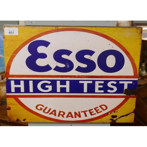 491 - Reproduction metal sign - Esso