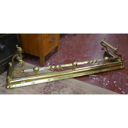 496 - Victorian brass fire surround