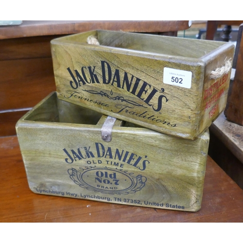 502 - 2 Jack Daniel‘s storage boxes