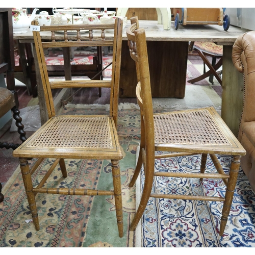 618 - Pair of bergere seated bedroom chairs