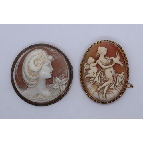 79 - 2 cameo brooches