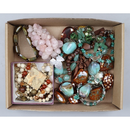 99 - Collection of costume jewellery to include natural stone