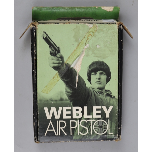 130 - Webley and Scott Junior air pistol .177 in origanal box together with pellets and targets