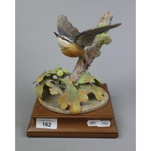 162 - Royal Worcester Red Breasted Nuthatch figure with COA