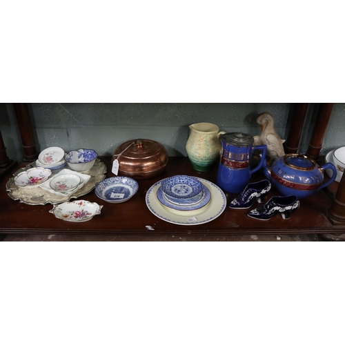 218 - Collection of ceramics to include metalware