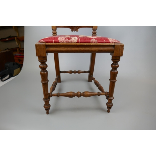 251 - Victorian oak child/doll's chair