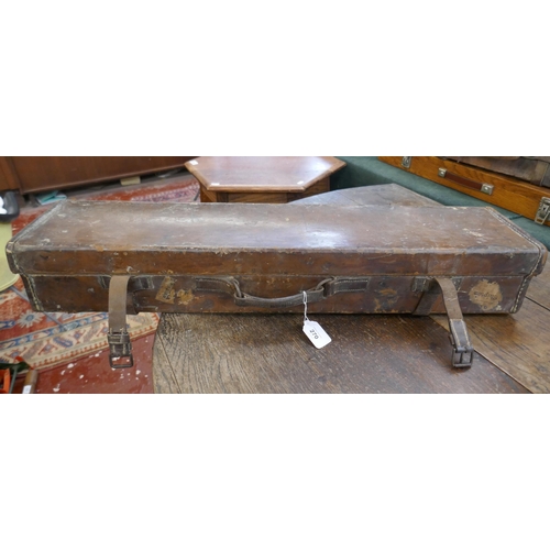 270 - Antique leather gun case 