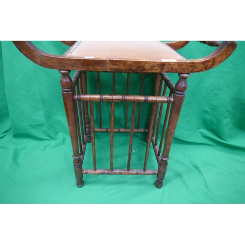 287 - Edwardian Aesthetic movement piano stool