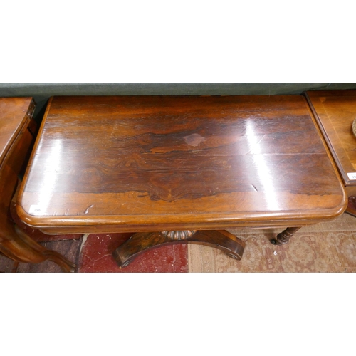 296 - Rosewood card table