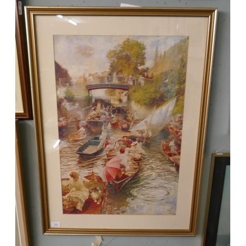 312 - 3 prints to include Victorian river scene