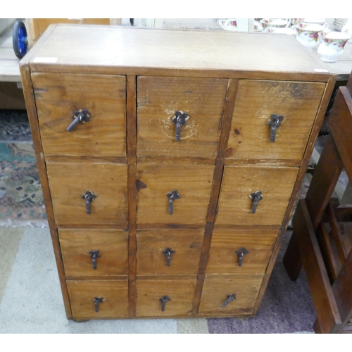 340 - Multi drawer pine apothecary chest - Approx size: W: 59cm D: 29cm H: 80cm