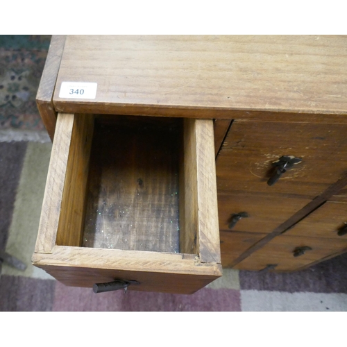 340 - Multi drawer pine apothecary chest - Approx size: W: 59cm D: 29cm H: 80cm