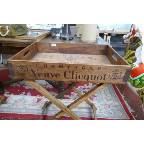 348 - Veuve Clicquot butlers advertising tray on stand