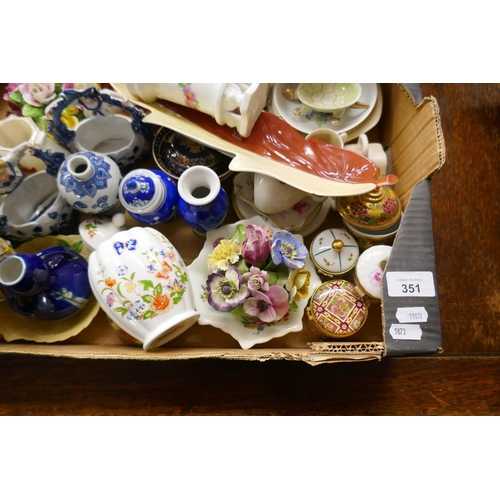 351 - Selection of Trinkets to include Shelley pin dishes