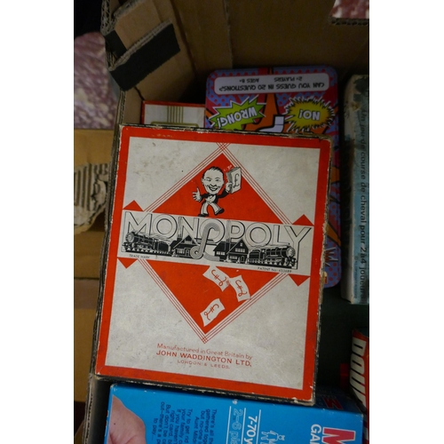 411 - Good collection of vintage games to include 1940s Monopoly