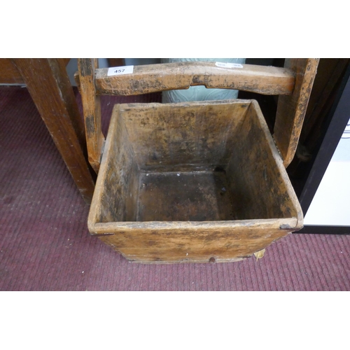 457 - Rustic wooden pail