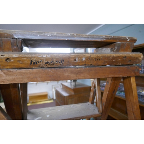 467 - Vintage wooden step ladder by Lattis Step