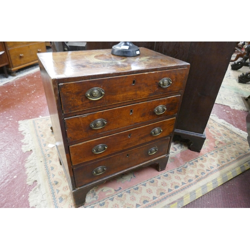 468 - Rare Georgian 2 foot chest of 4 drawers - Approx size: W: 62cm D: 41cm H: 70cm