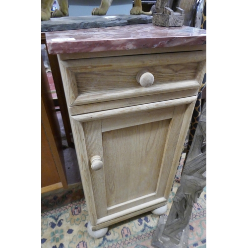 481 - Marble topped pot cupboard