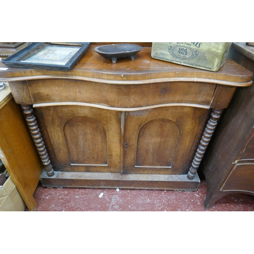 499 - Antique mahogany chiffonier - Approx size: W: 108cm D: 44cm H: 152cm