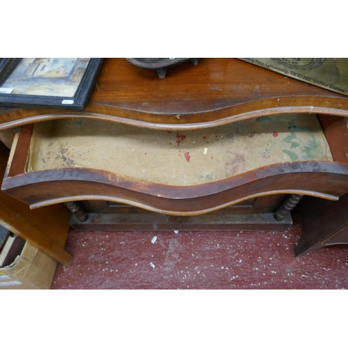 499 - Antique mahogany chiffonier - Approx size: W: 108cm D: 44cm H: 152cm