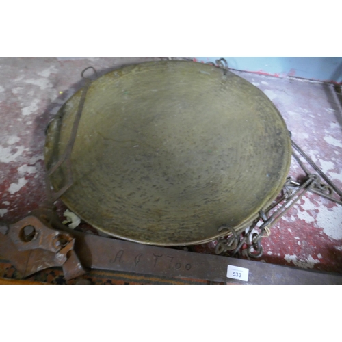 533 - Large ornamental weighing scales