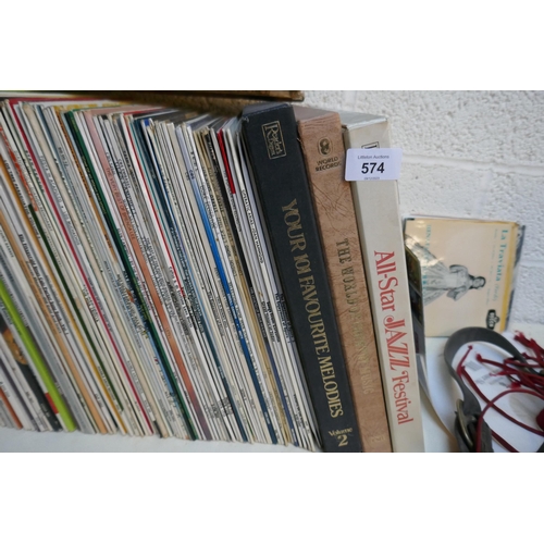 574 - Large collection of vinyl LPs