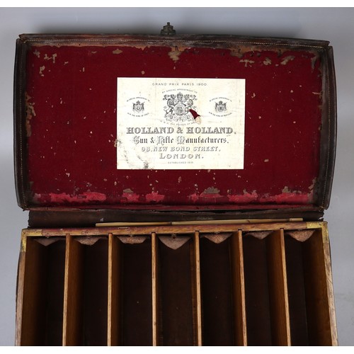 271 - Antique leather cartridge case by Holland and Holland