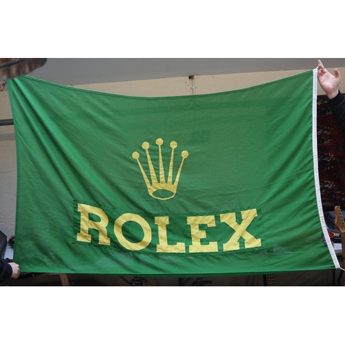 571 - Rolex double sided flag from sporting event - Approx size: 115cm x 180cm