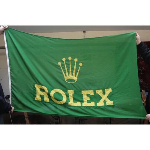 571 - Rolex double sided flag from sporting event - Approx size: 115cm x 180cm