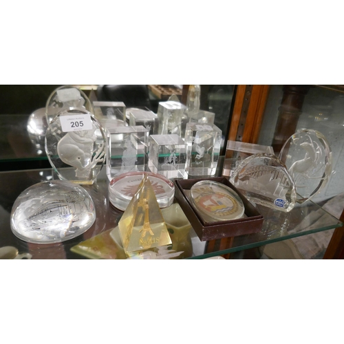 205 - Collection of paperweights