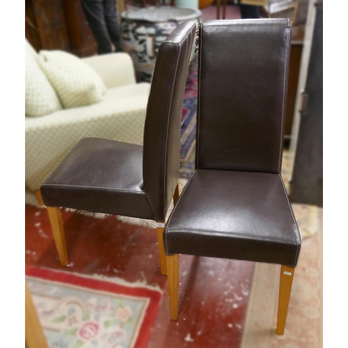 315 - Set of 6 leather dining chairs