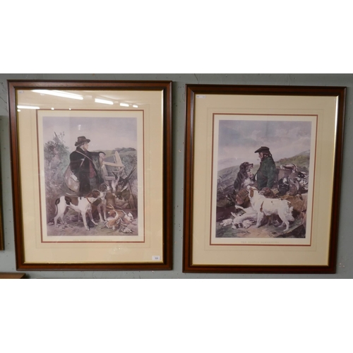 320 - 2 large prints The Scotch Gamekeeper and the English Gamekeeper - Approx 78cm x 94cm