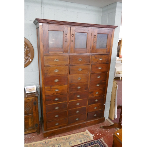 346 - Large haberdashery cupboard - Approx size: W: 138cm D: 50cm H: 200cm