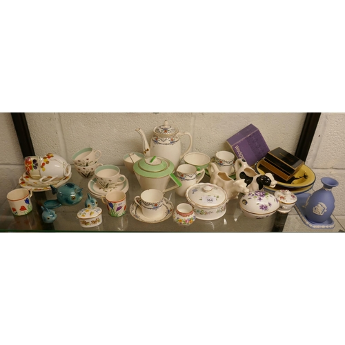 364 - Shelf of ceramics to include Wedgwood