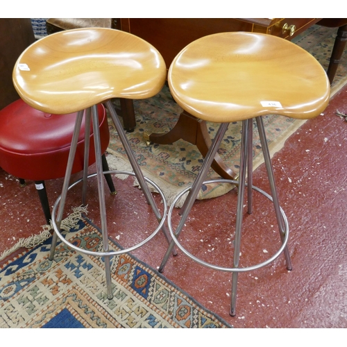 436 - Pair of contemporay bar stools