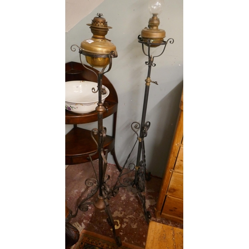 445 - 2 Victorian oil lamps