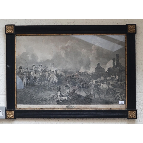 463 - Battle scene engraving 'The Grand Attack on Valenciennes' - Approx 92cm x 67cm