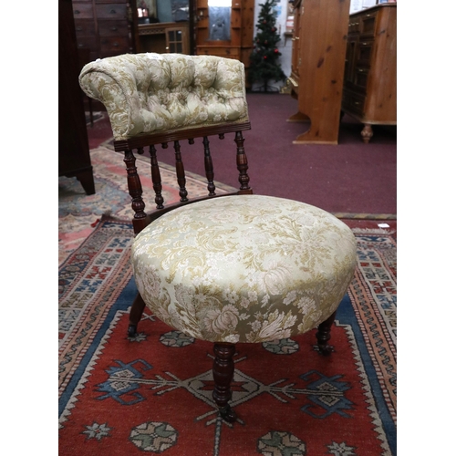503 - Small antique upholstered chair