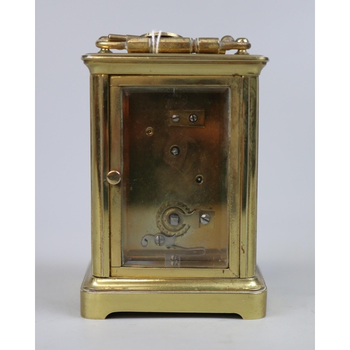 121 - Brass carriage clock