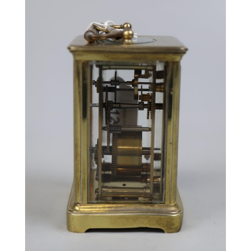 121 - Brass carriage clock