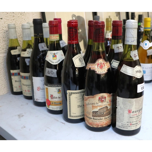 138 - Collection of red wines. Sold as seen, from a deceased estate, we do not know how they have be store... 