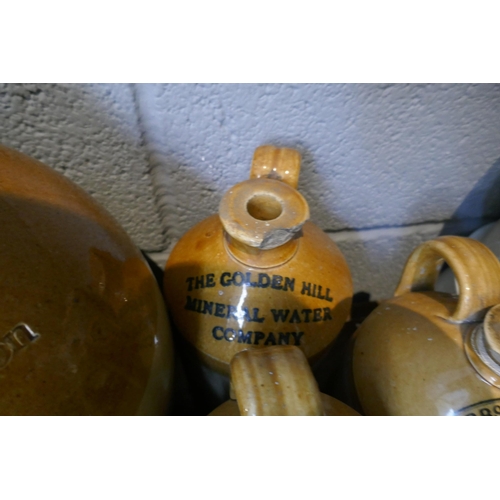 162 - Large collection of stoneware flagon's together with a good collection of chamber pots