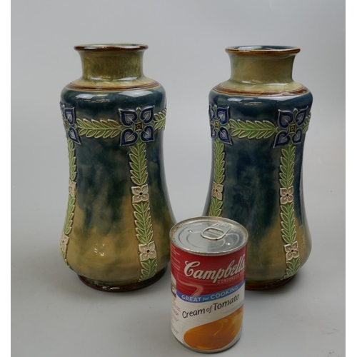 180 - Pair of Royal Doulton vases circa 1916 - Approx height: 25cm