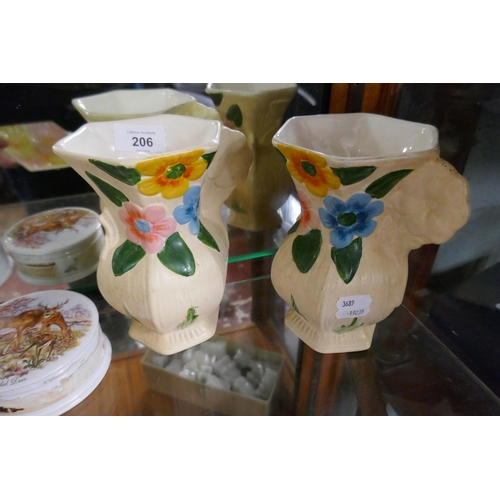 206 - Ceramics to include Pratt ware pots, Beswick etc